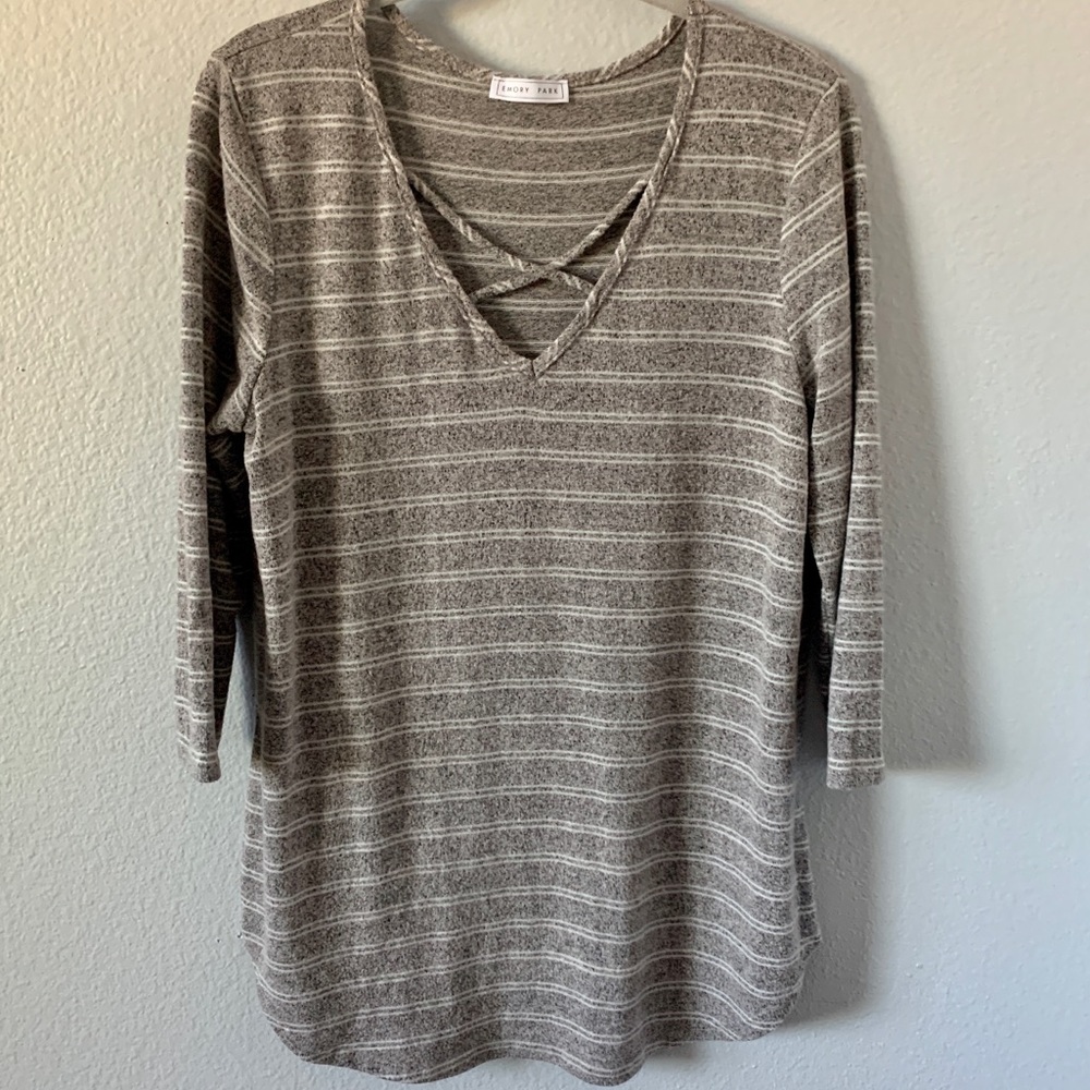 Emory Park V-Neck TeeShirt, Size Large